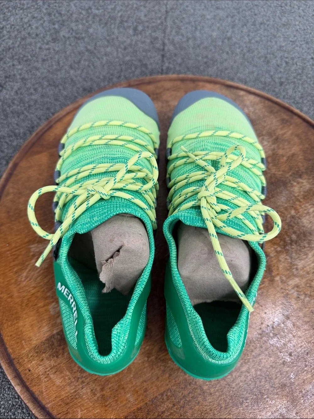 Merrell Shoes Wm 8.5 Sunny Lime Beetle Barefoot Trail Green Yellow Vibram